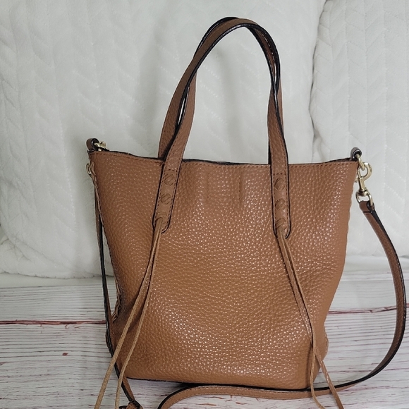 Rebecca Minkoff Handbags - REBECCA MINKOFF Pebble Grained Brown Small Leather Crossbody Bag